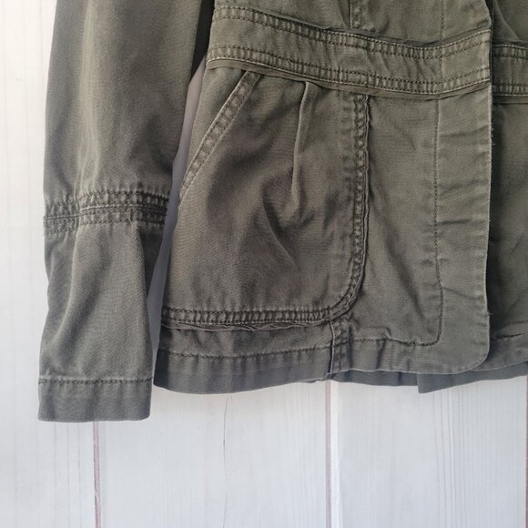 Ann Taylor Loft Utility Military Jacket, Petite Women’s SP, Army Green, EUC - Picture 3 of 9